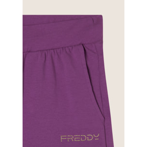 Bermuda in jersey con logo perline