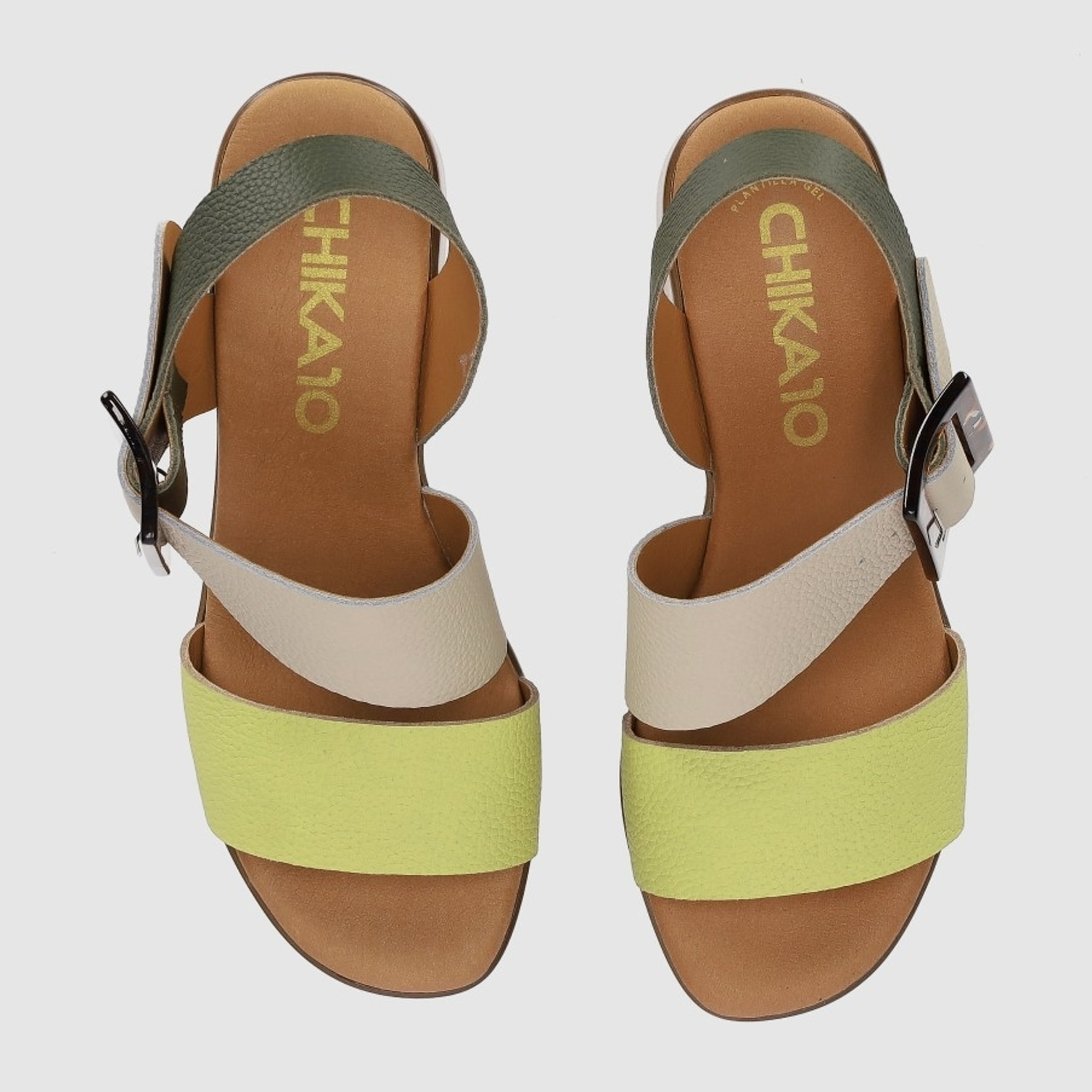 Sandalias de Piel - Multicolor - Tacón: 6 cm