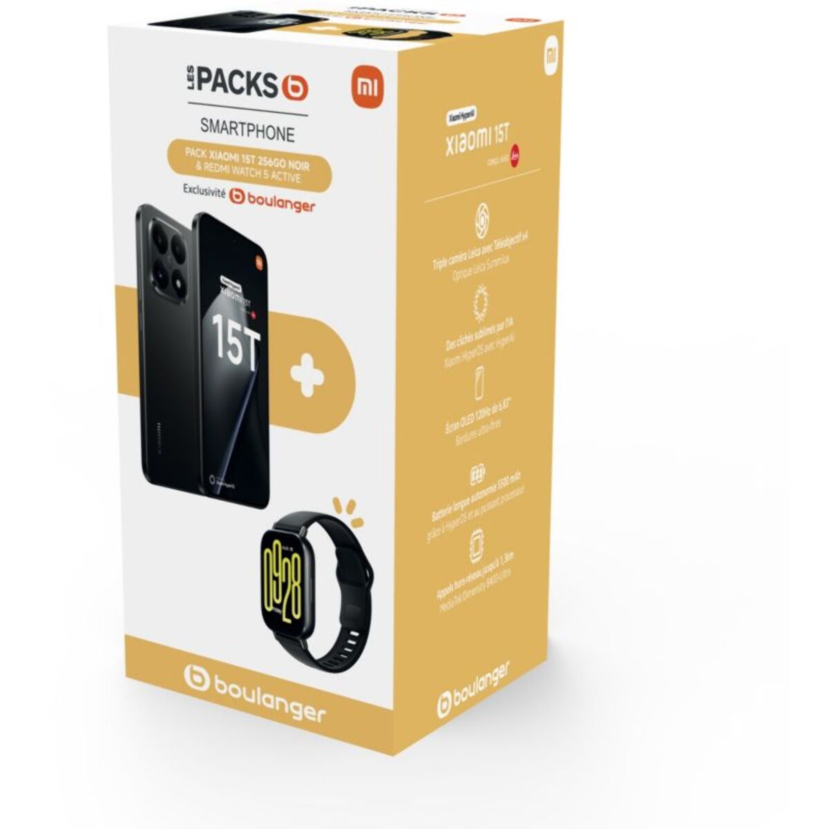 Smartphone XIAOMI Pack 15T 256Go + Redmi Watch 5