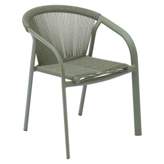 Fauteuil de jardin empilable Riu vert laurier