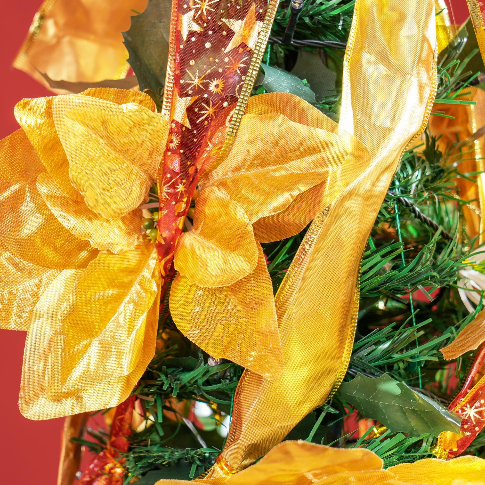 Árbol de Navidad 180 cm Árbol de Navidad Artificial Plegable con Luces LED y Adornos Pre-instalados Árbol Navideño para Interior Verde