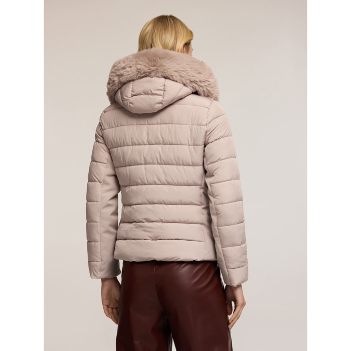 Motivi - Plumífero corto con capucha - Beige