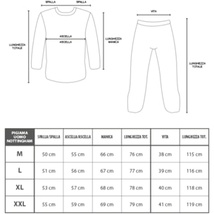 Pigiama Lungo Uomo NOTTINGHAM Cotone Interlock