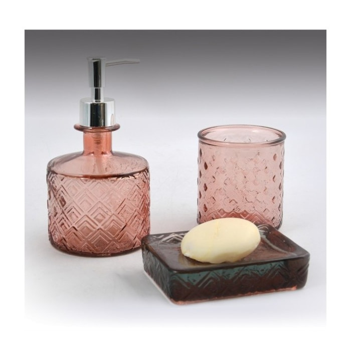 Distributeur de savon verre recyclé CARMINA Terracotta Spirella