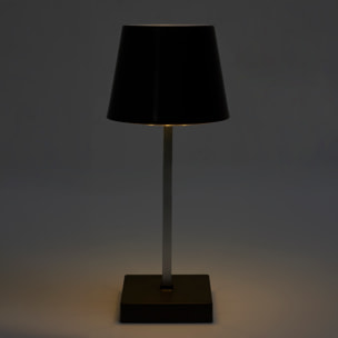 Lampe De Table A Piles Effet Bois H26cm
