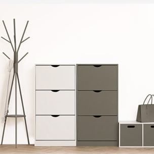 Meuble range-chaussures 3 tiroirs Blanc