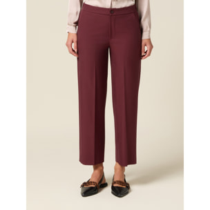 Oltre - Pantalones de sarga - Burgundy
