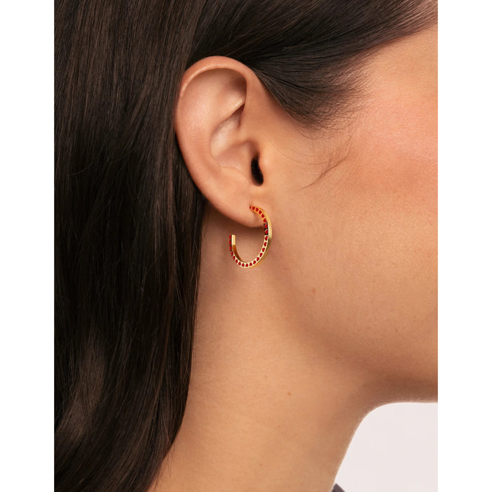 Pendientes Aro Amour Baño Oro
