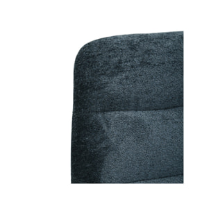 Chaise rotative 360° capitonnée en tissu et pieds métal - 3 coloris - LILA