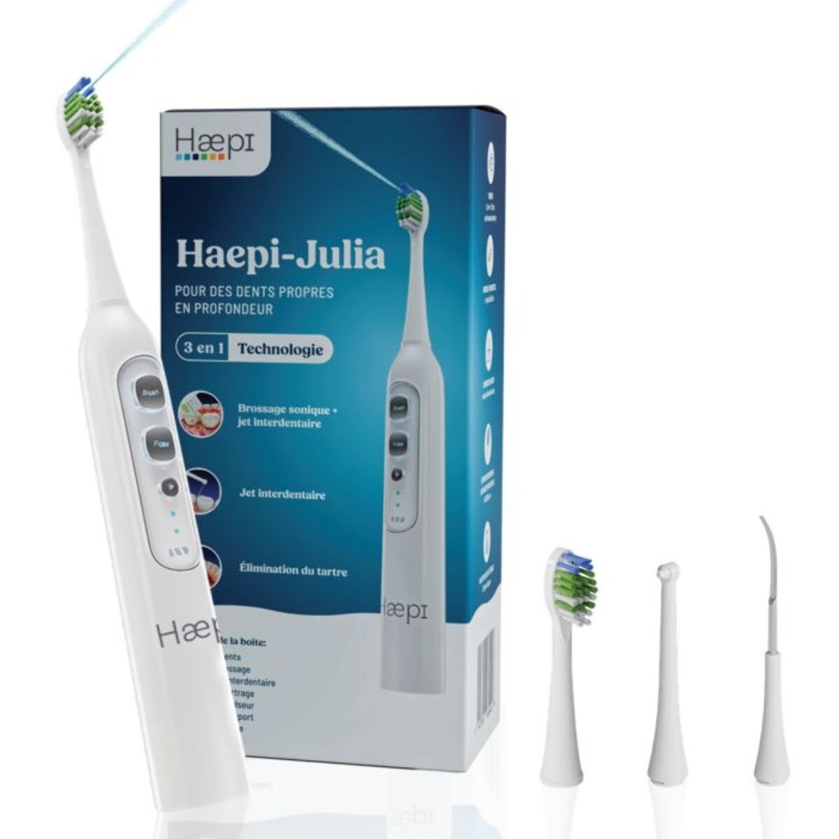 Brosse à dents électrique HAEPI Hi Julia White