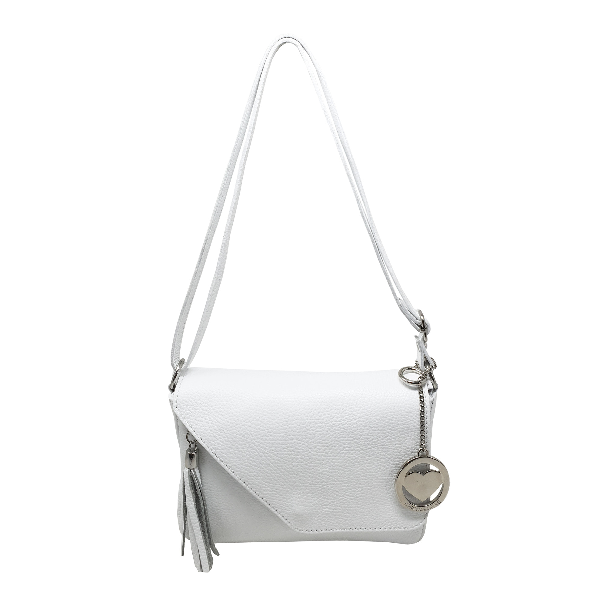 Chicca Borse Tracollina Donna in Pelle Bianco