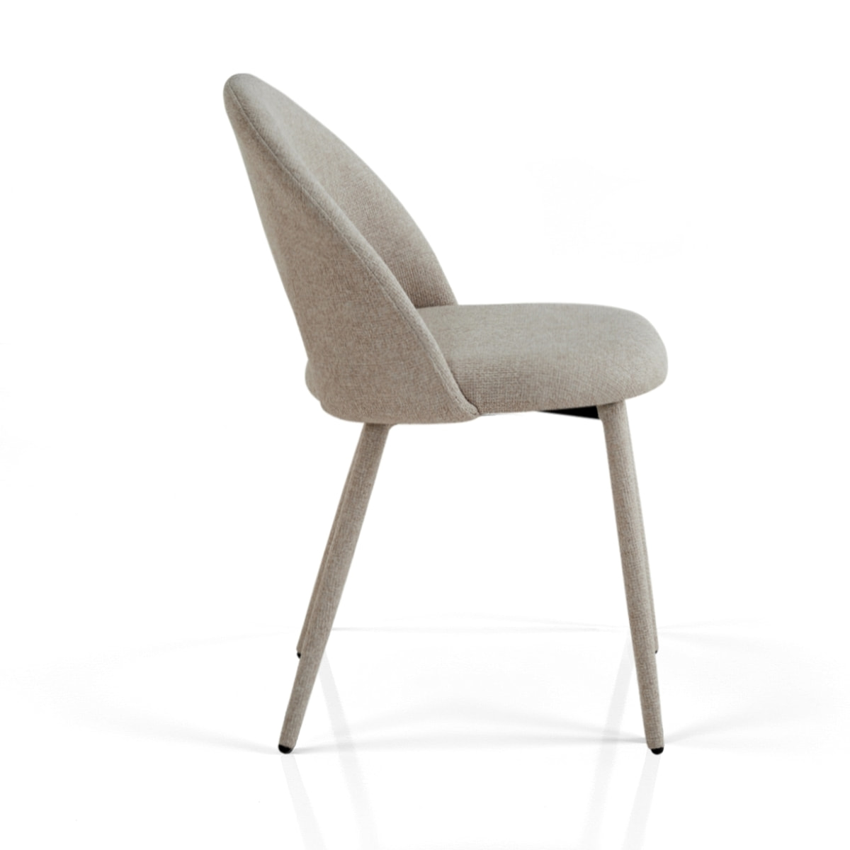 Lot de 4 chaises de salle à manger Tomasucci SELMA, en tissu, beige, 54 × 51 × 79 cm