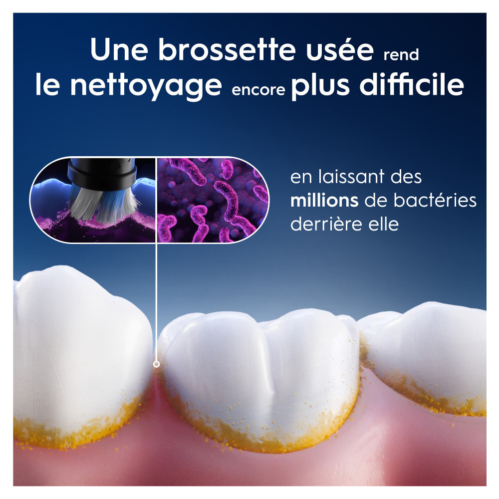 Oral-B Série iO Gentle Care, Brossettes rondes de rechange Authentiques, Convient aux Gencives sensibles, 6
