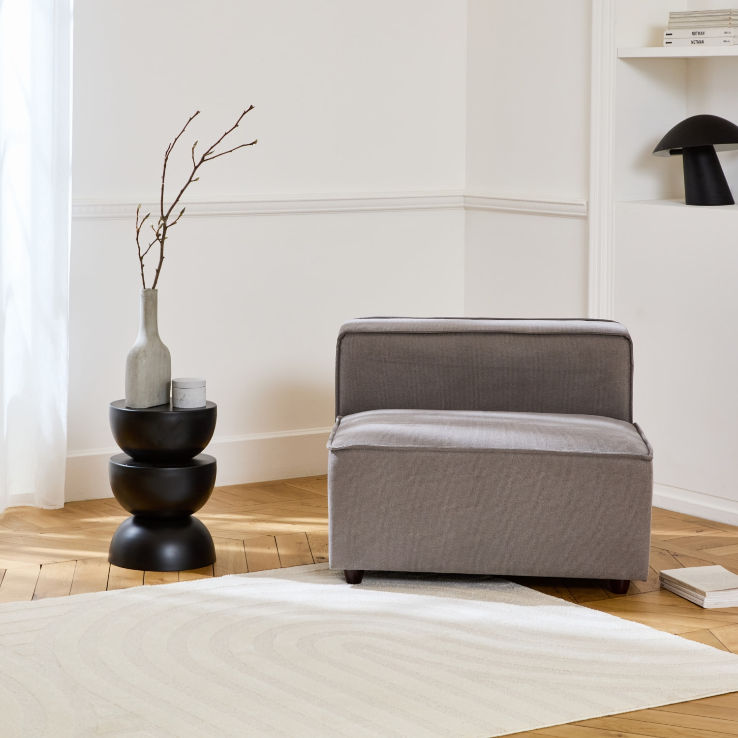 Fauteuil pour canapé modulable tissu déperlant SENSE