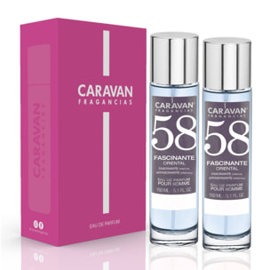 Caravan fragancias - caja de regalo con 2 perfumes nº58 de 150 ml, para hombre