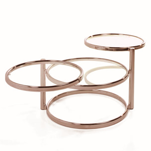 Tomasucci NEW THREE RINGS GOLD table basse Rose