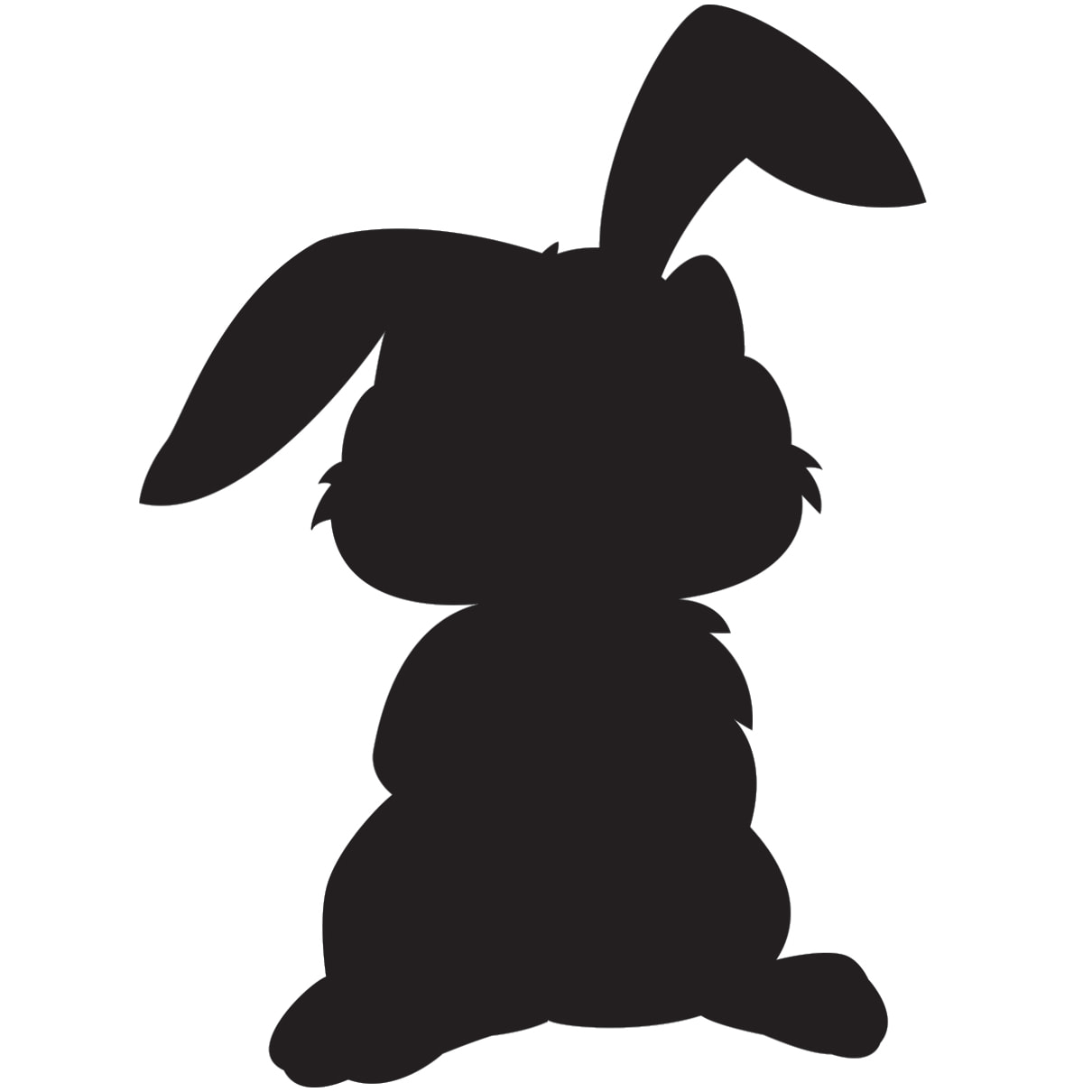 Sticker ardoise tableau noir - stickers muraux adhésif effaçable - LAPIN