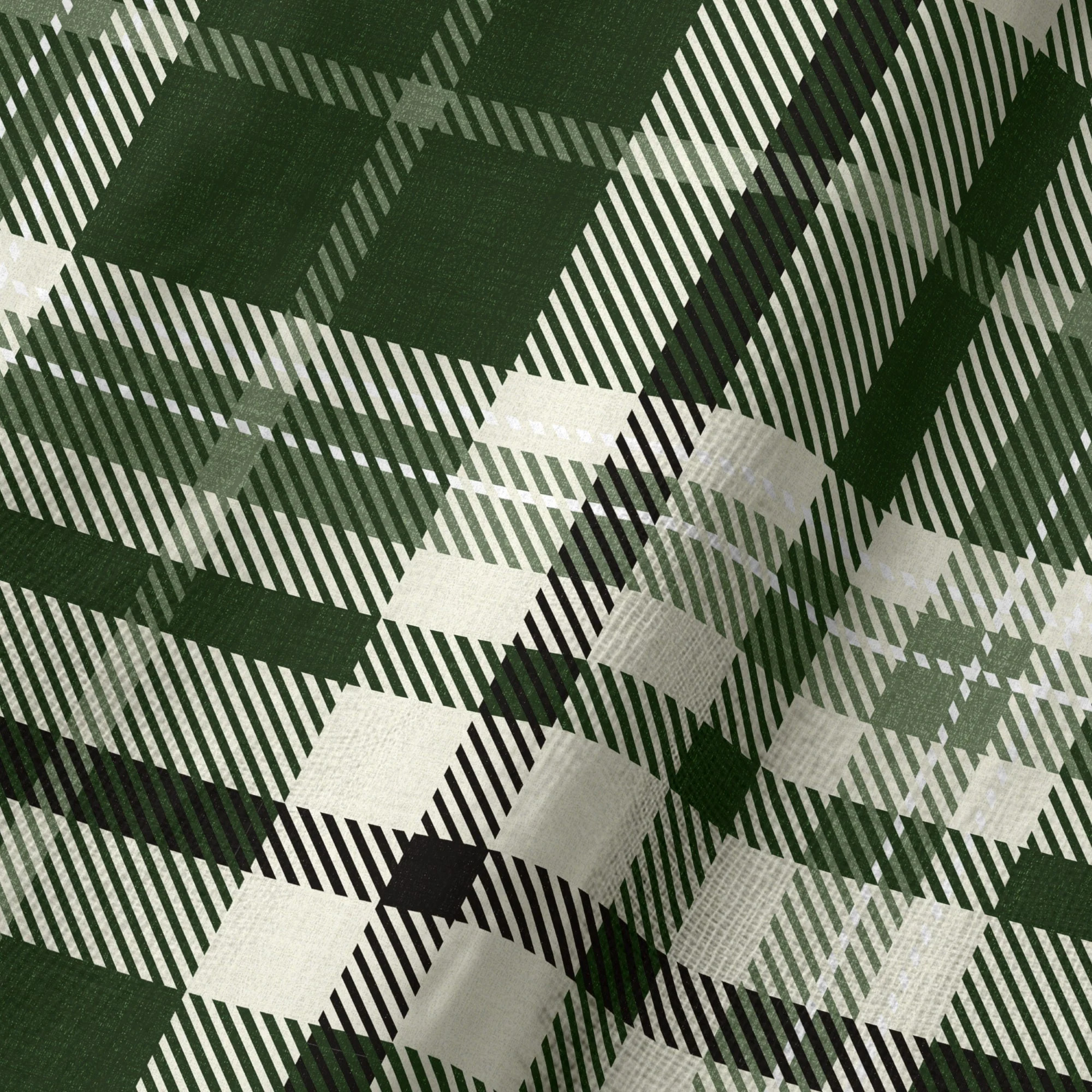 Chemin de table 100% coton Davis Green 50x150 cm