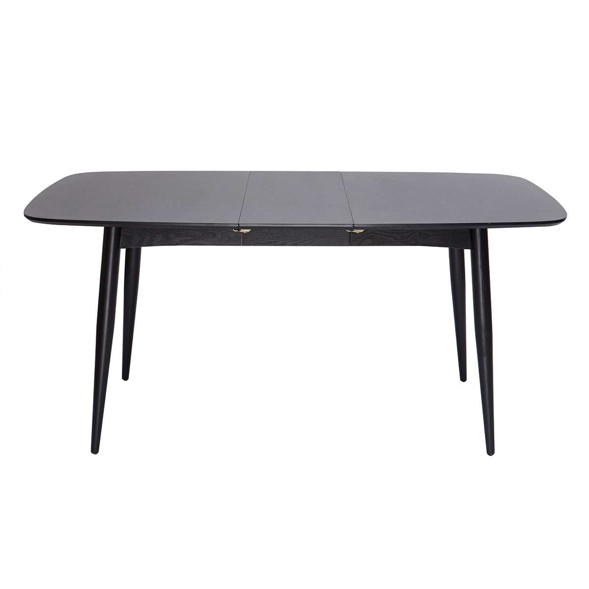 Table à manger extensible rectangulaire en bois noir L130-160 cm NORDECO