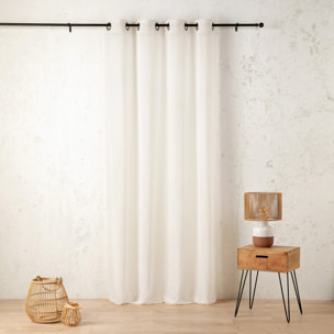 Voilage en polycoton chiné - Beige