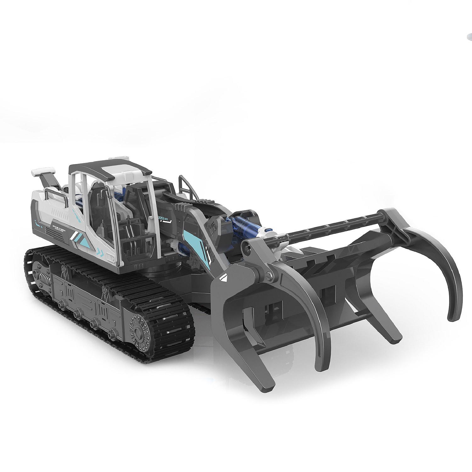 Macchinari idraulici 3 in 1: escavatore, gru e caricatore di legno. Per costruire, 168 pezzi.