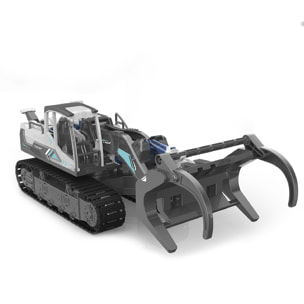 Macchinari idraulici 3 in 1: escavatore, gru e caricatore di legno. Per costruire, 168 pezzi.