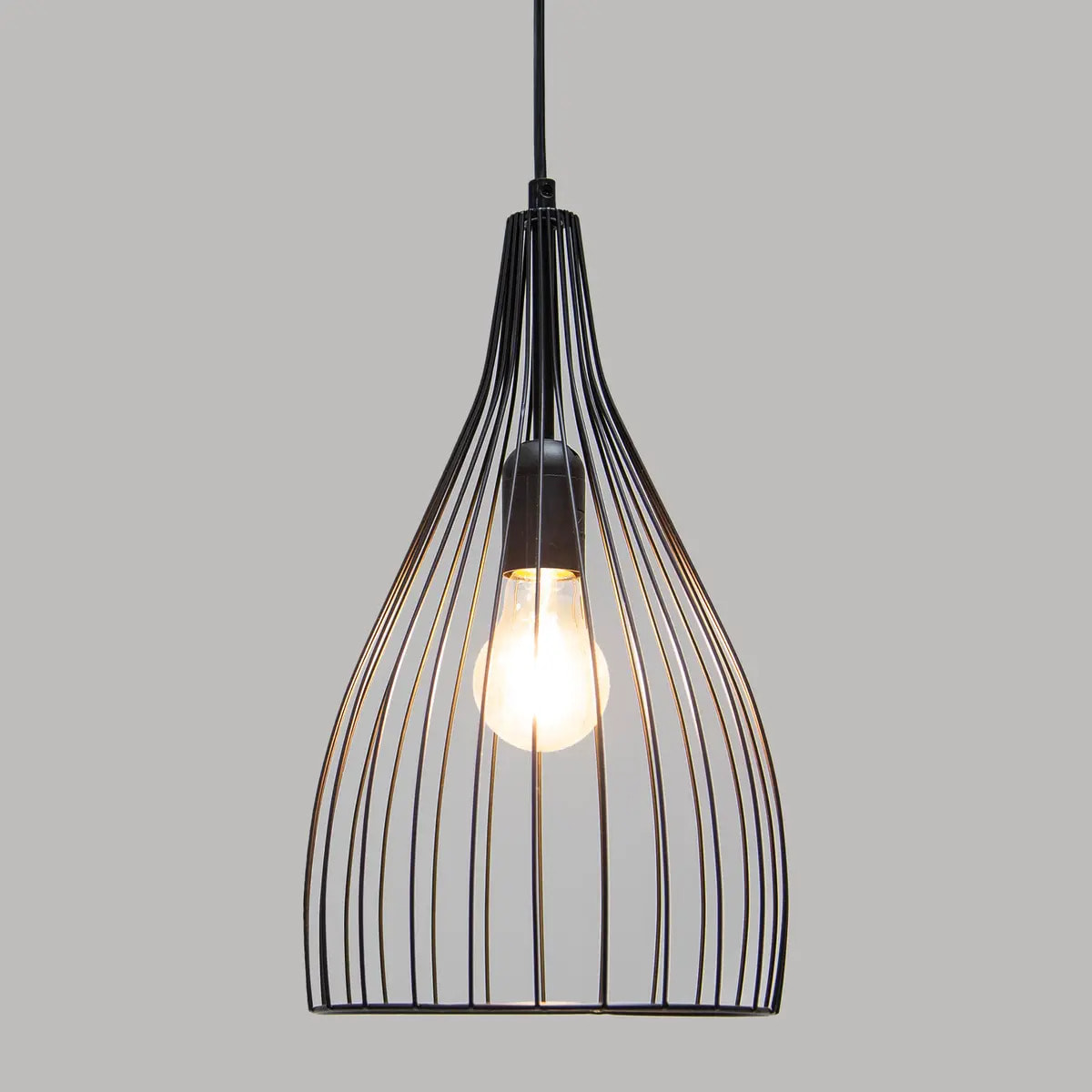 Suspension filaire "Rita" métal noir H21cm