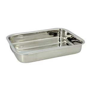 Plat à four rectangulaire en inox avec poignées 35x25cm HARRY