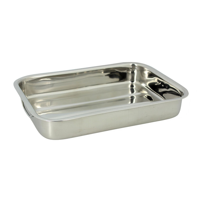 Plat à four rectangulaire en inox avec poignées 35x25cm HARRY