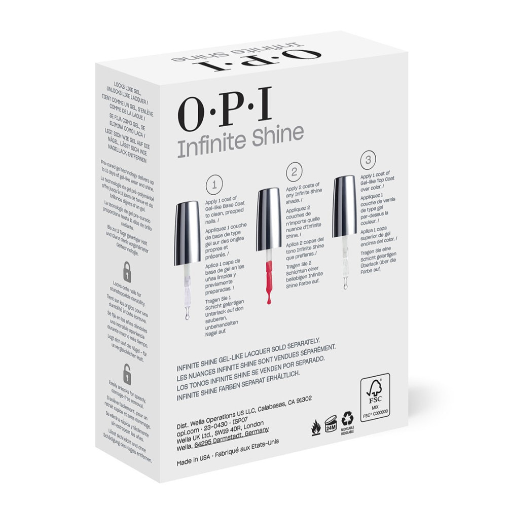 Duo Infinite Shine - Base et Top Coat Duo Pack - 30ml Bubble Bath - Vernis à ongles Nail Lacquer - 15 ml
