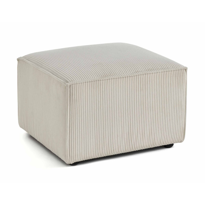 Arty - pouf d'appoint - en velours côtelé - Beige
