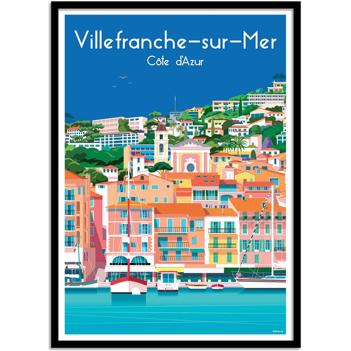 Affiche - Villefranche sur Mer - Raphael Delerue