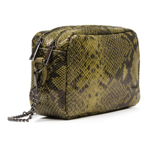 Santina Borsa a tracolla Donna.Pelle autentica Suede Pitone