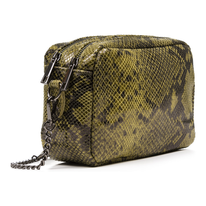 Santina Borsa a tracolla Donna.Pelle autentica Suede Pitone