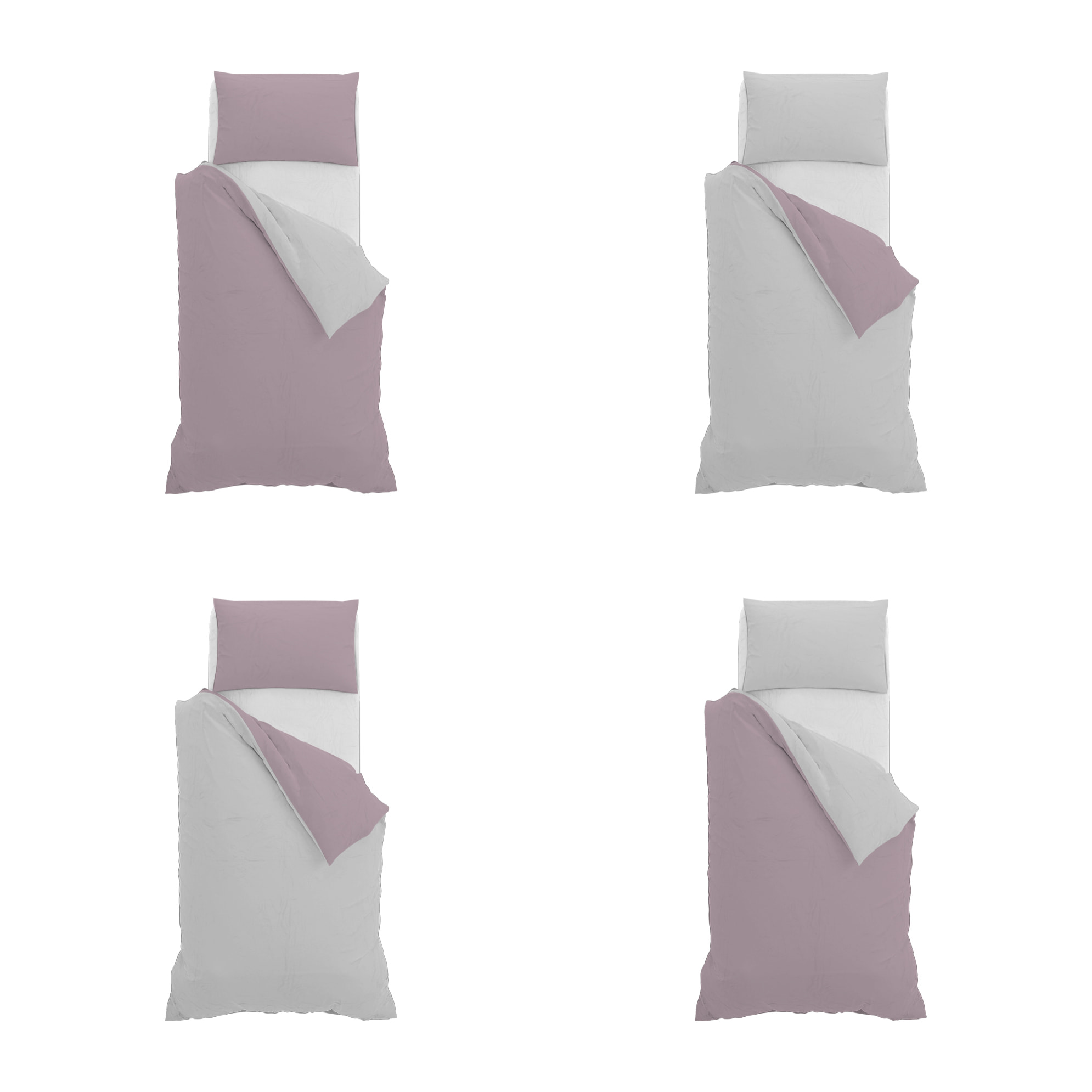 PARURE COPRIPIUMINO NATURAL COLOR SINGOLO - 100% COTONE MADE IN ITALY