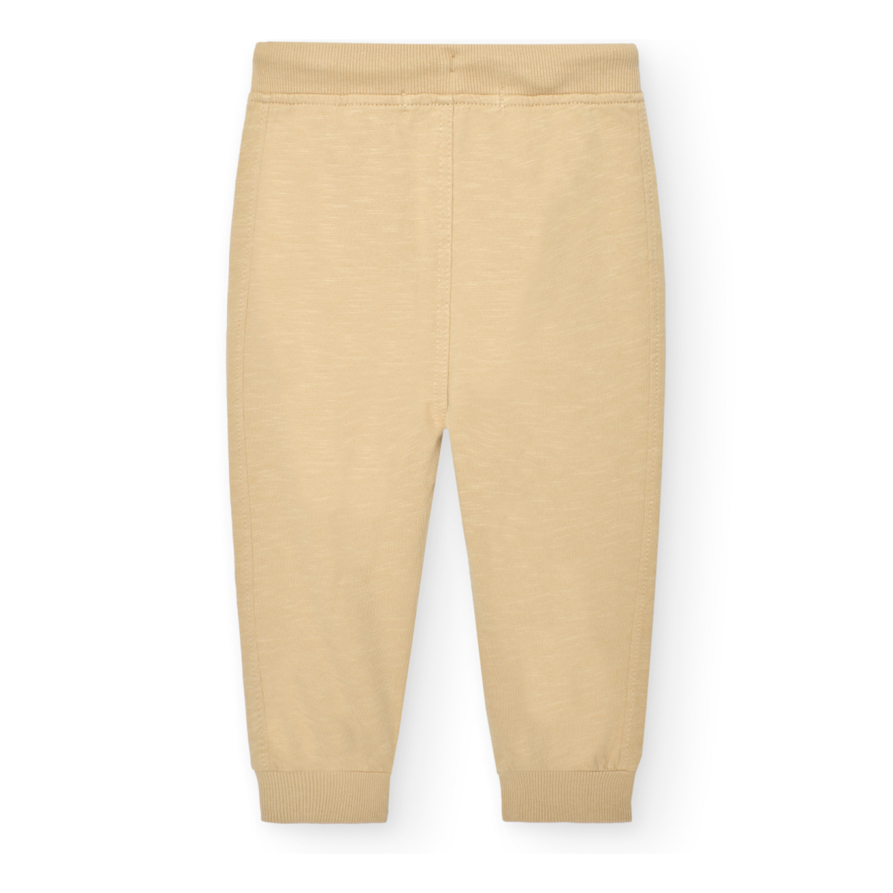 PantalÃ³n liso para niÃ±o en felpa flamÃ© de color beige