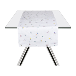 Chemin de table Excelsa – Cortina, Coton blanc
