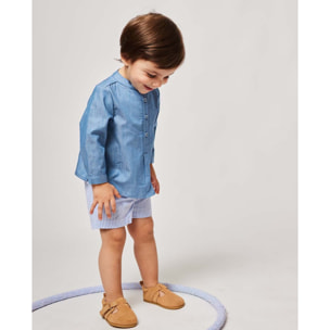 BERMUDA RAYAS AZULES