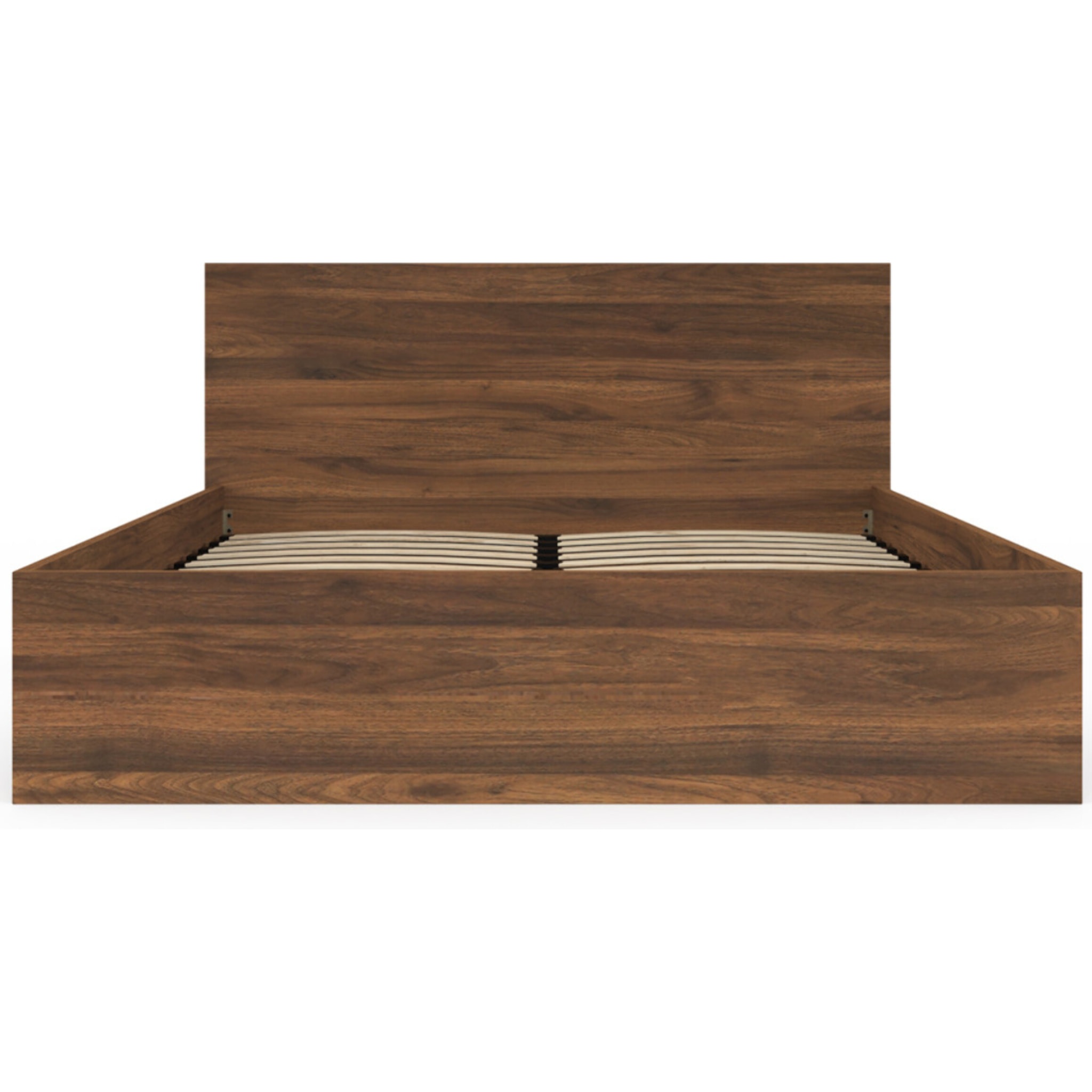 Lit coffre Sicilia 160x200cm effet bois noyer