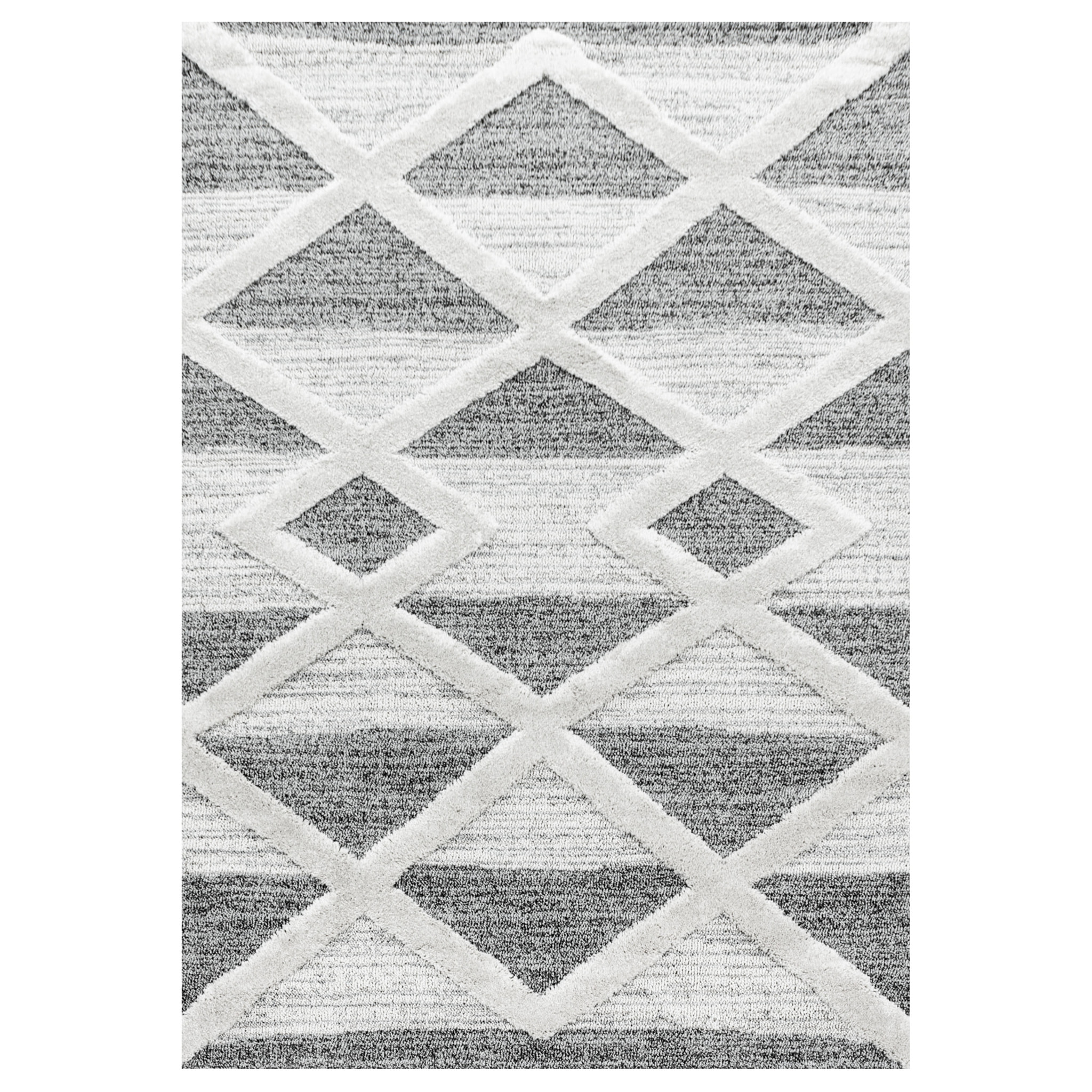 PISA - Tapis de salon à motif moderne gris - PIS4709GRI