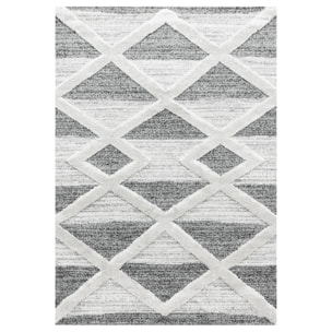 PISA - Tapis de salon à motif moderne gris - PIS4709GRI