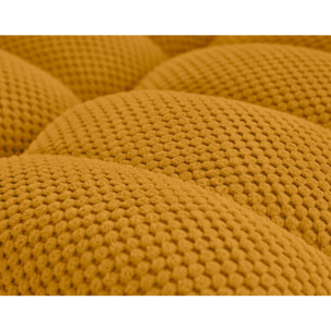 Ellie - module d'assise sans accoudoir en velours texturé - Jaune