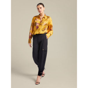 Elena Mirò - Camisa con estampado tropical - Amarillo