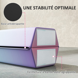 Poutre gymnastique pliable 236 cm - poutre d'équilibre antidérapante - revêtement PVC multicolore