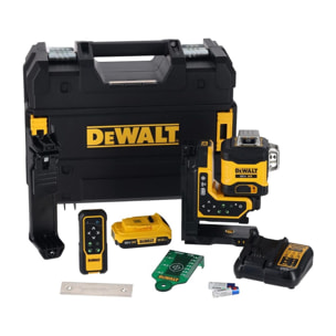 Niveau laser multilignes 3 x 360° avec faisceau vert et télécommande - Livré en coffret T-STAK - DEWALT - DCLE34035D1-QW