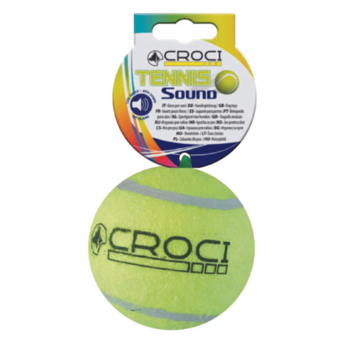 Palla da tennis per cani - Sound 1pz, 6,5cm - Croci