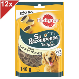 PEDIGREE Sa Récompense Friandises saveurs boeuf et fromage pour chien 12x140g