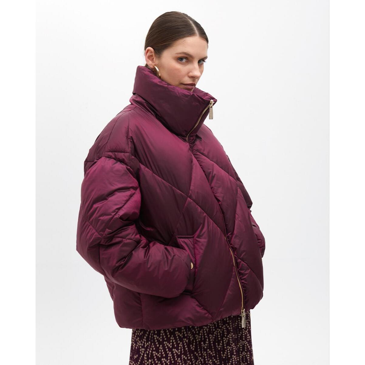 Anorak Metallico Trapuntato Midi