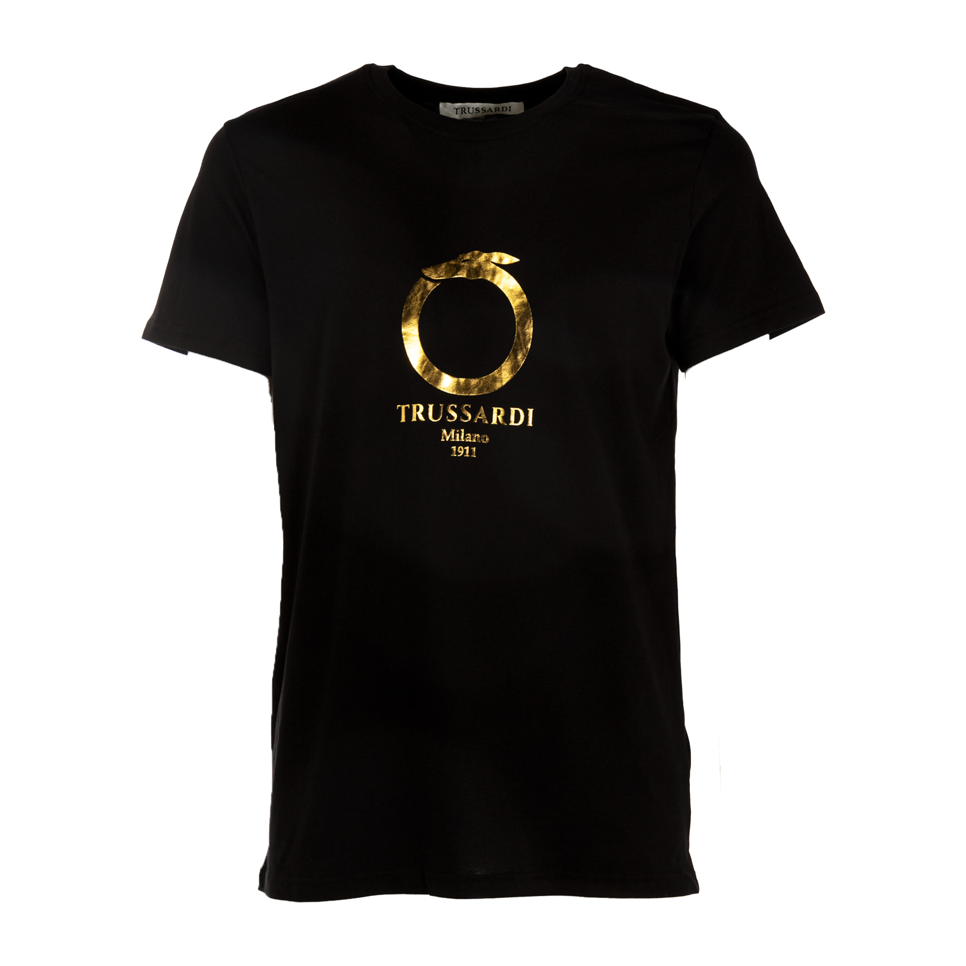 TRUSSARDI t-shirt uomo black,gold