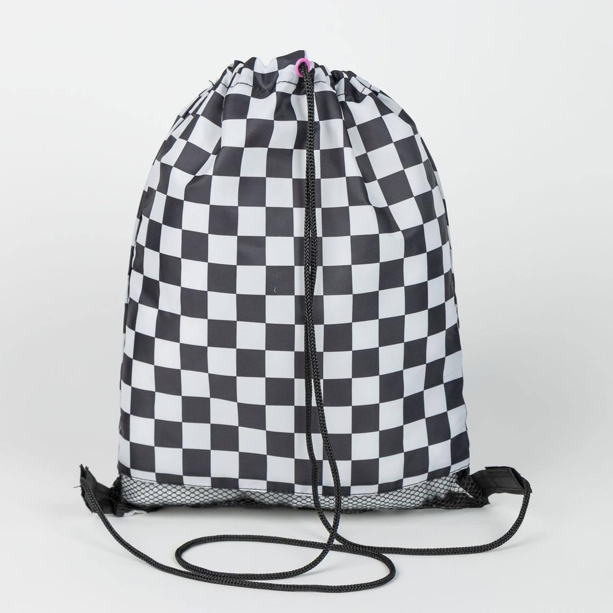 Saquito escolar marvel, mochila de cuerdas unisex niños, blanco y negro